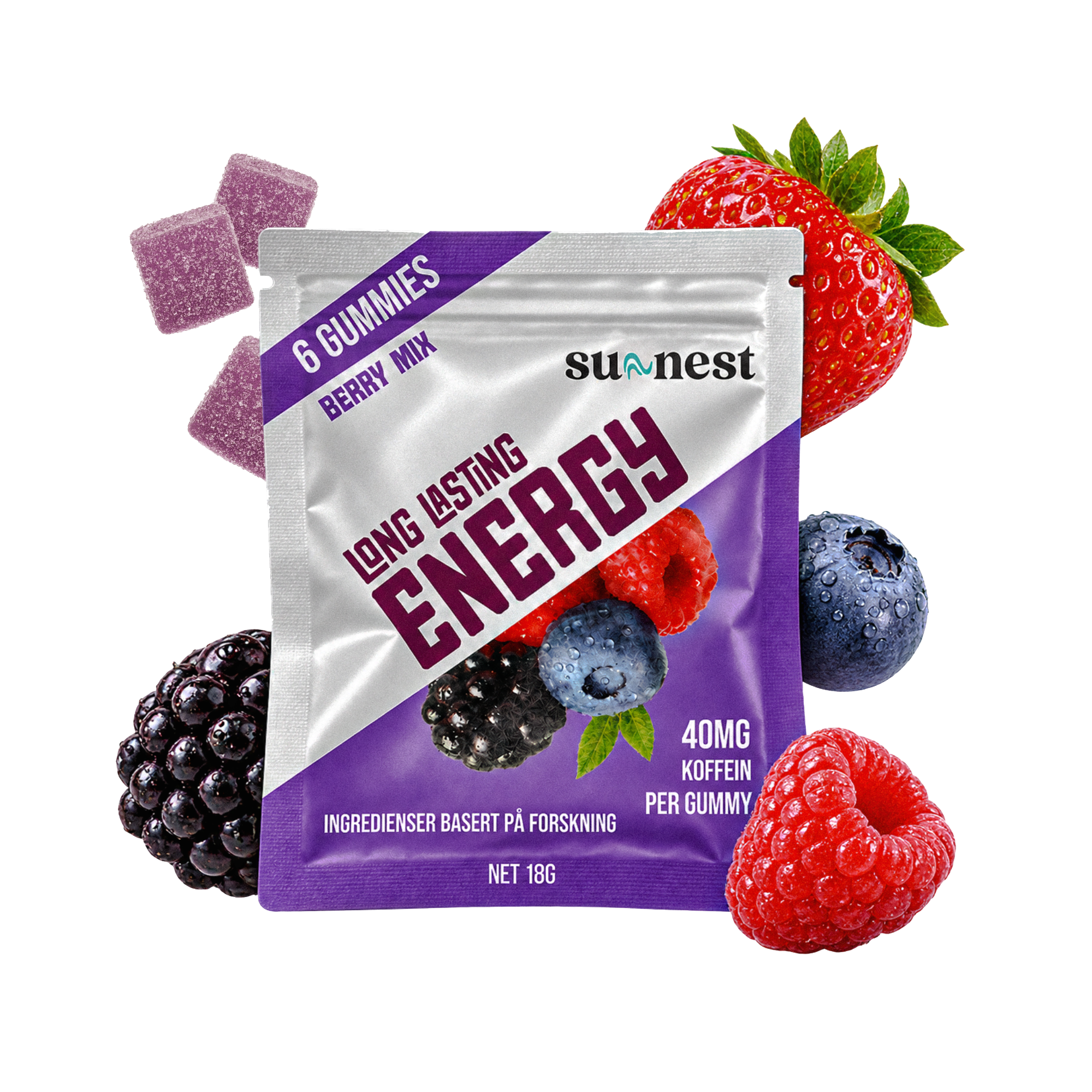 Energy Gummies Berry Mix 6 Poser, Berry Mix 12 Poser, Berry Mix 24 Poser – pose