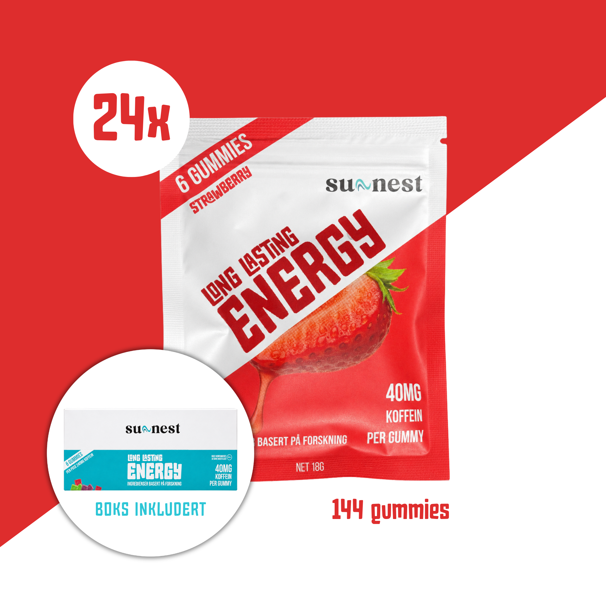 Energy Gummies Jordbær