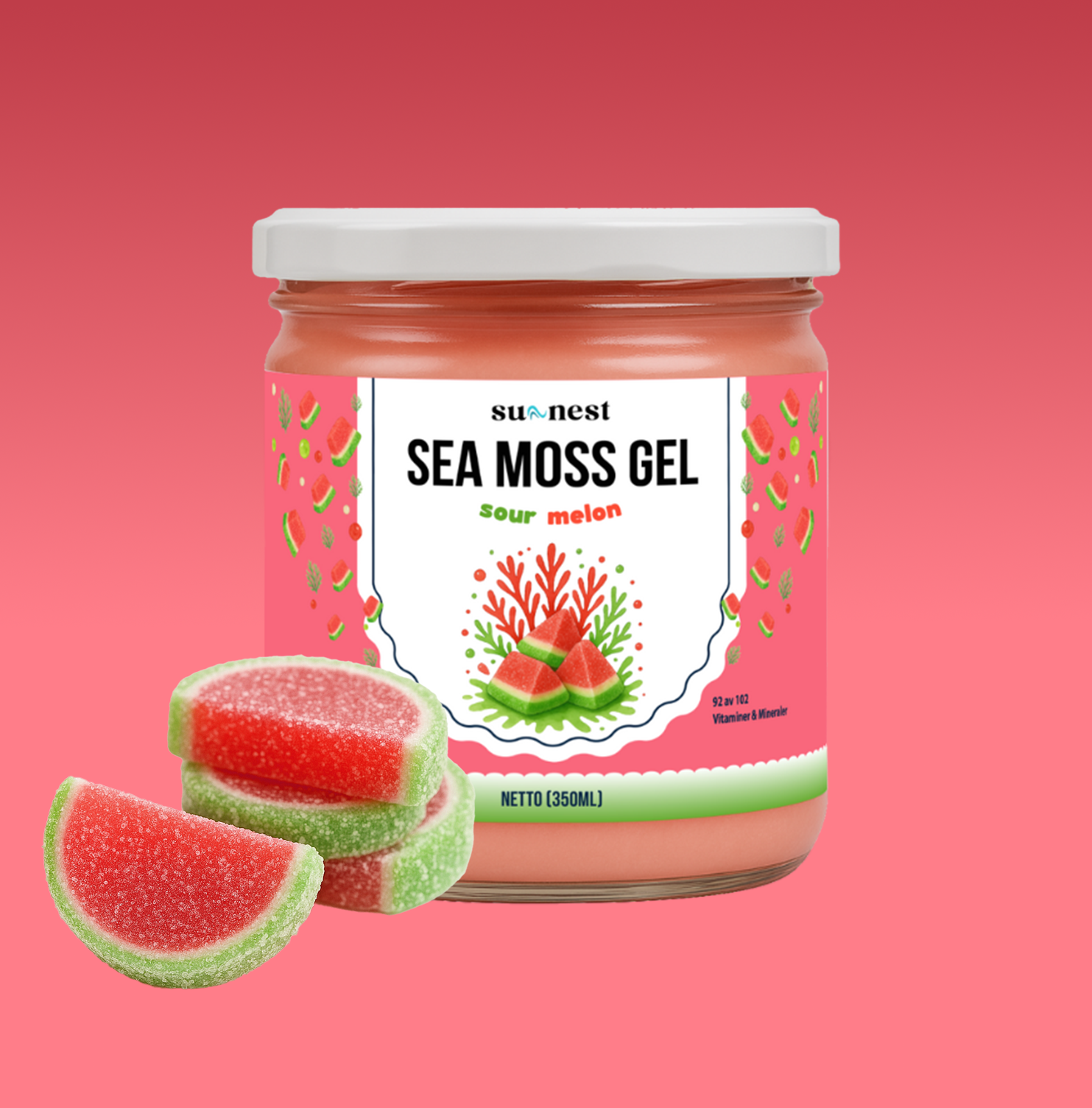 Sour melon sea moss gel