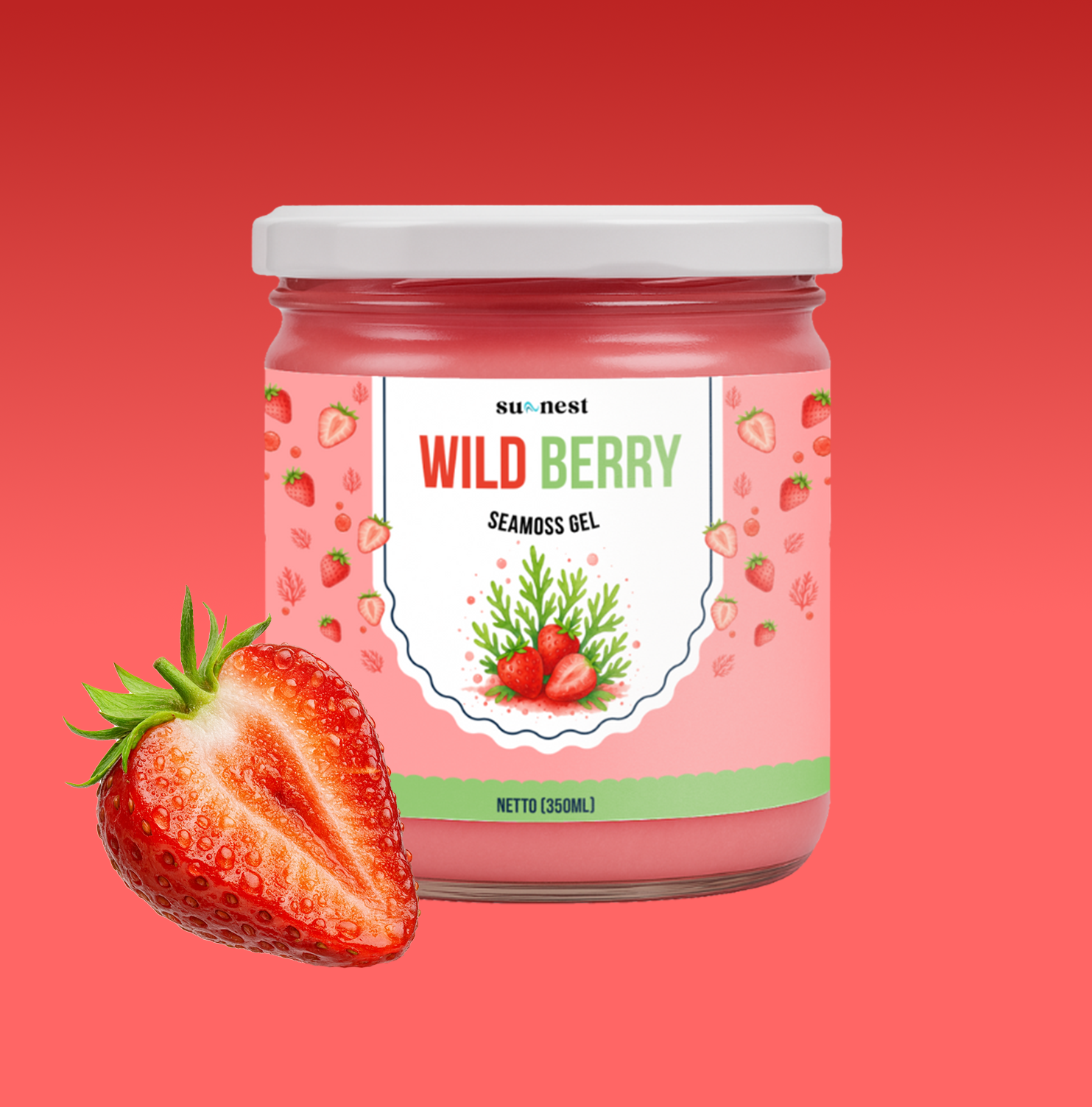 Strawberry sea moss gel